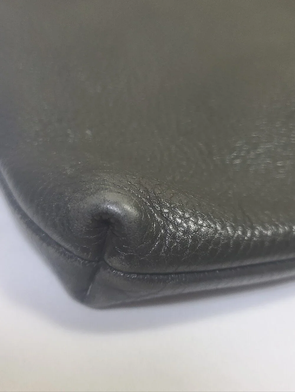 Desmo Firenze Vintage Dark Green Black Pebbled Leather Crossbody Bag Purse